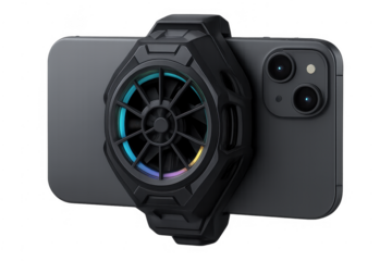 Smartphone cooling fan accessory for gaming with rgb lighting