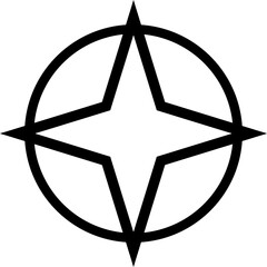 Minimalist Starburst Sparkle with Circular Outline