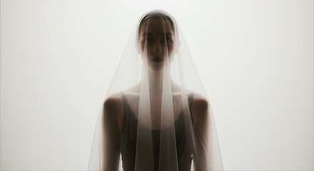 Veiled Ballerina in Ethereal Studio Light