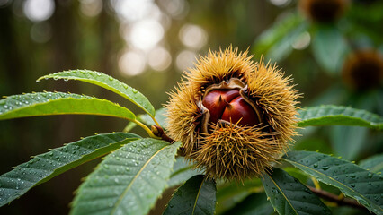 chestnuts on the tree