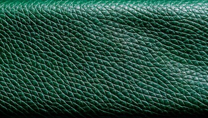 Deep Green Textured Leather Close Up Macro Shot