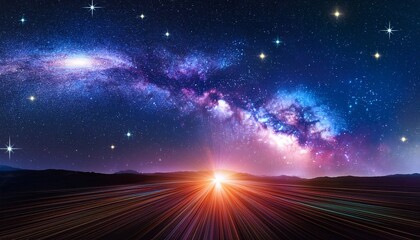 Colorful Stars And Space Background Panorama Universe Wallpaper Panorama Generative Ai