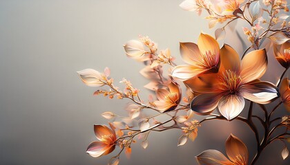 Artistic Abstract Flower Branch Illustration