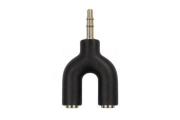 Audio jack headphone splitter connecting two headsets