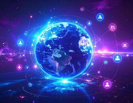 Global Network Connectivity and Communication Technology.