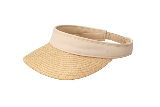 Straw sun visor for summer fashion protecting during beach vacation or outdoor activity, lightweight headwear