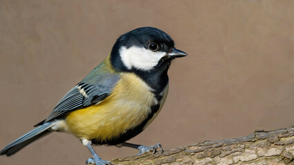 Naklejka premium Great Tit Bird Close Up