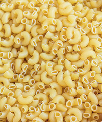 Bulk pasta at a grocery supermarket, dry bulk pasta at a grocery store