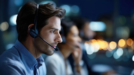 Technical support customer service center display 24/7 internet business concept continuous helpdesk interface round the clock assistance platform service operations system