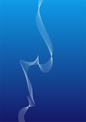 vector illustration of a wisp of smoke rising into the sky