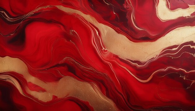 abstract red marble with gold texture