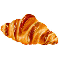 Croissant watercolor illustration