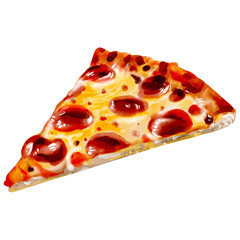 Pizza watercolor illustration