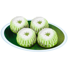 Kue Putri ayu Indonesian traditional cake watercolor illustration