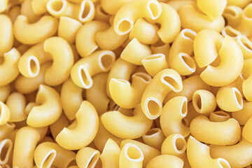 Bulk pasta at a grocery supermarket, dry bulk pasta at a grocery store