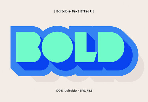 Flat Geometric Shadow Text Effect