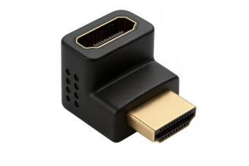 Hdmi right angle adapter enhancing connection options