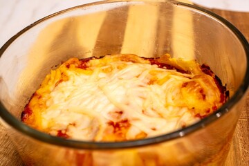 Homemade Goat Cheese Lasanga with Marinara