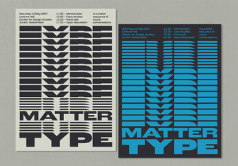 Modernist Swiss Kinetic Typography Poster Layout