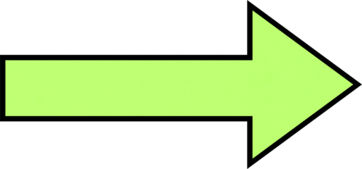 Lime Green Right Direction Arrow Outline Symbol