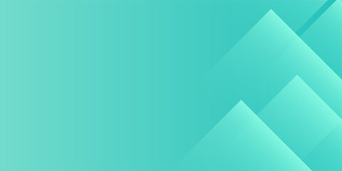 Obraz premium Abstract colorful gradient turquoise green background. Simple overlap triangle shapes pattern background. Eps10 vector