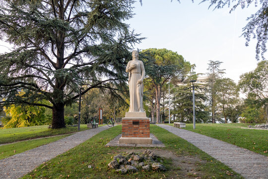 Statue of Igea (Hygieia) in Montirone Park, Abano Terme, Italy