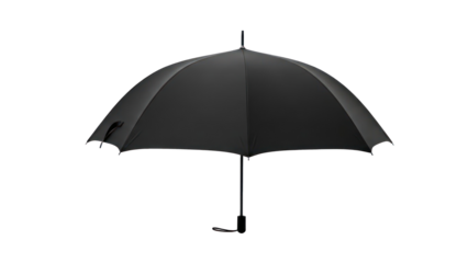 Black Umbrella Isolated on Transparent Background