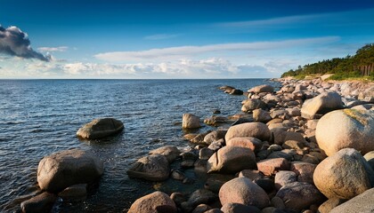 rocky coast of the sea baltic nordic sea