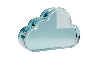 Glossy Cloud Shape Isolated on Transparent Background