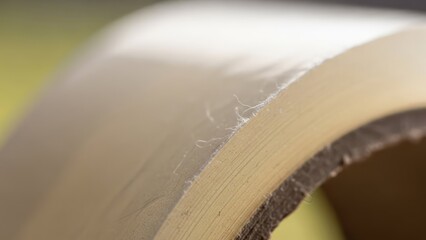 Close up of packaging tape roll with soft focus and subtle textures