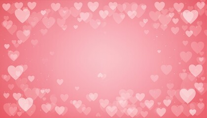 Valentines day background with transparent hearts.
