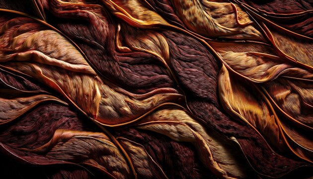 primo piano di un pizzico di tabacco scuro e secco con la sua ricca consistenza granulare e le venature marroni e rossastre texture ingredient raw