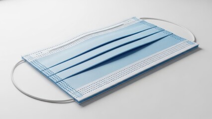 Medical mask on white background safety protection concept