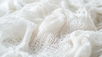 ethereal beauty revealed through the textured depths of delicate white fabric, a tactile journey for the eyes and imagination