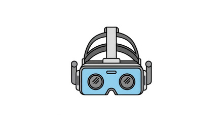 Virtual reality headset illustration isolated on transparent background