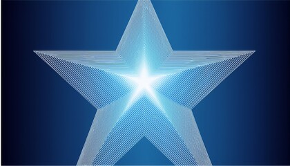 a blue star with a white outline