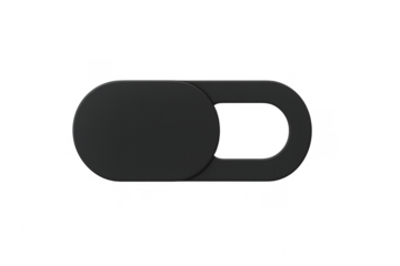 Black webcam cover slider protecting privacy