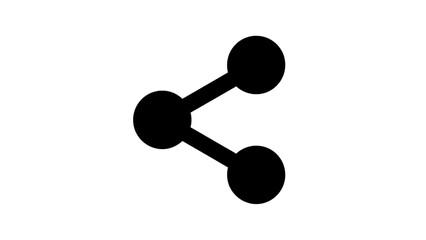 Vector illustration of a modern share symbol, network connection icon on transparent background. Social media sharing