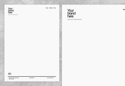Minimal Brand Letterhead Template