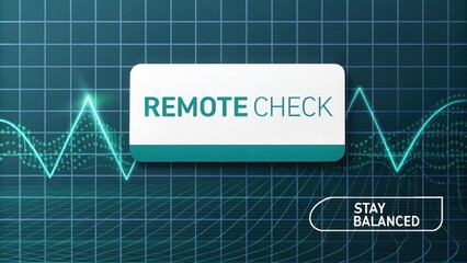 Remote Check Banking Transaction on Digital Grid Background