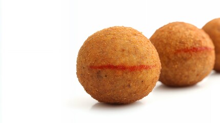 Fototapeta premium Acaraj Brazilian fritter isolated on white background