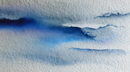 Abstract watercolor background with blue and white texture