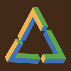 Colorful Geometric Impossible Triangle Logo