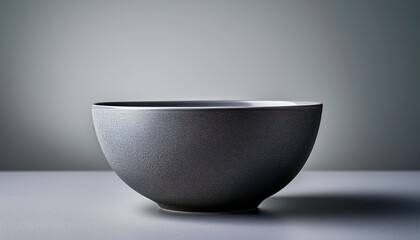 a gray bowl against a gray background