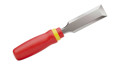 Chisel with Red and Yellow Handle
