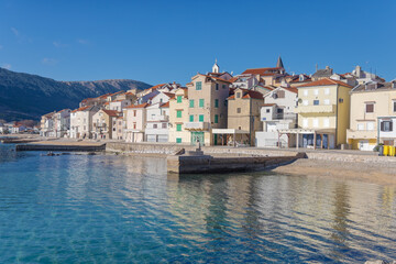 Waterfront Houses in Baska on Krk Island Croatia