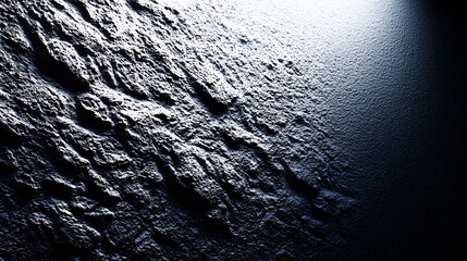 Dark textured rough surface with dramatic lighting