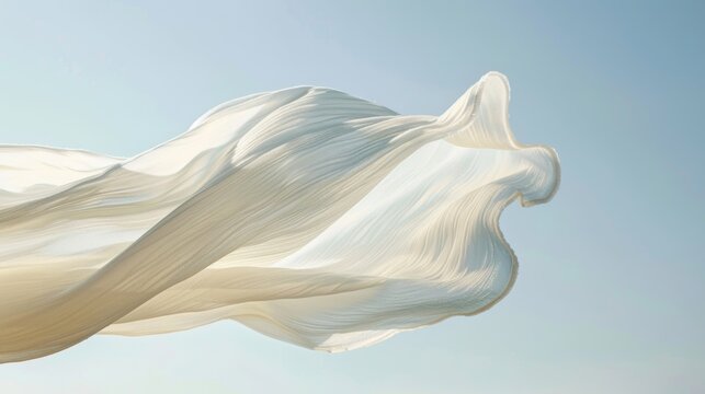 A minimalist display features a single perfectly dd piece of fabric showcasing its natural beauty and elegance without distraction.