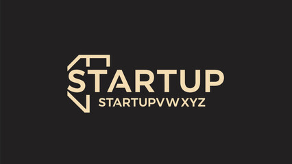 Obraz premium Startup company logo with modern design and branding elements