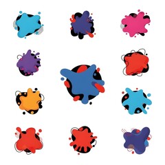 set of funny monsters